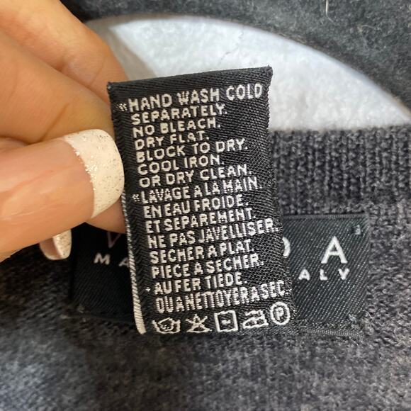 VALDA Toscano Charcoal Gray Wool Men's Sweater Vest XL Preppy Grandpacore Italy - Picture 13 of 16